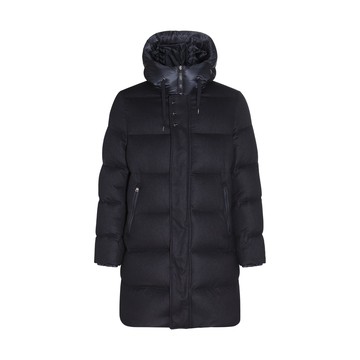 Herno - Black Silk And Cashmere Blend Duvet Down Jacket