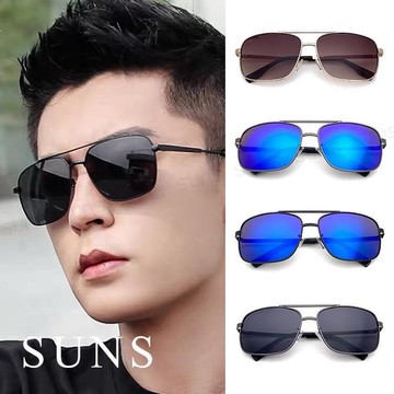 【SUNS】時尚金屬方框駕駛偏光墨鏡/太陽眼鏡 抗UV(51538)