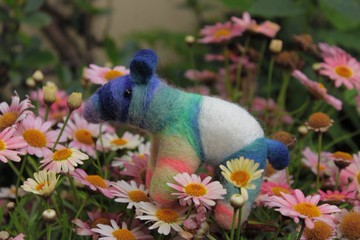 手染馬來貘 藍色系