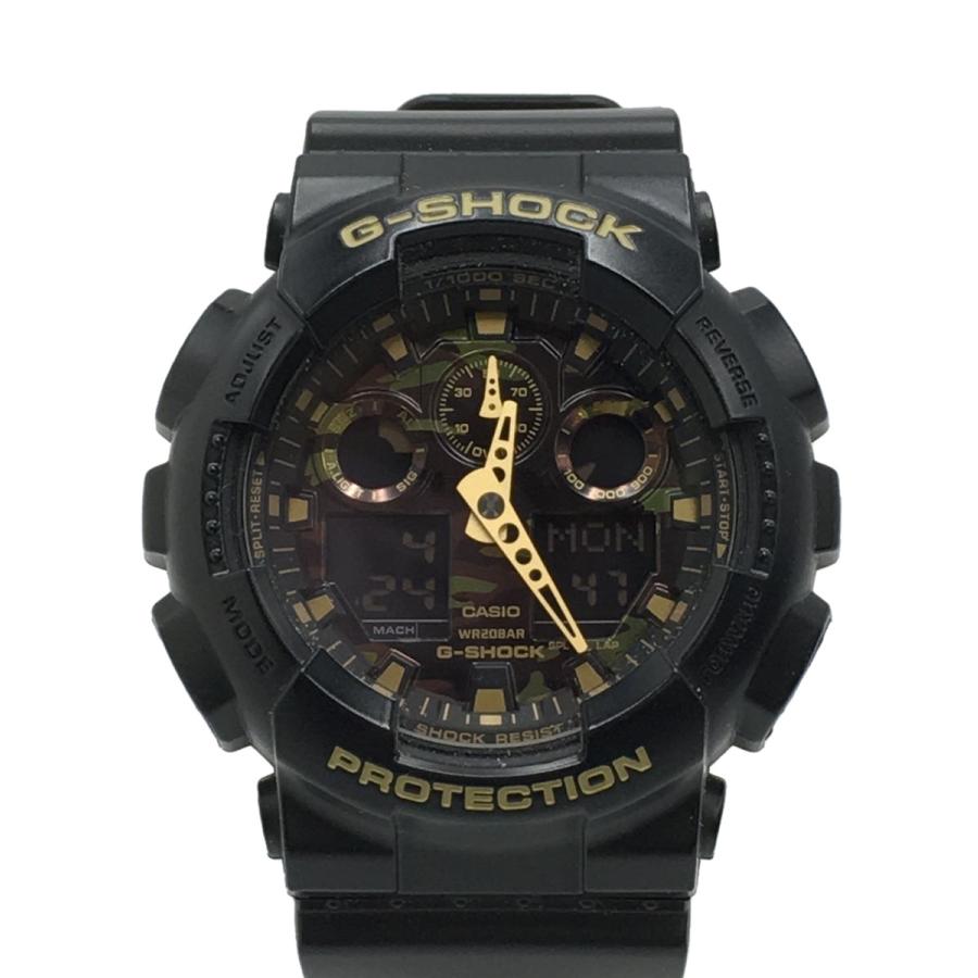 CASIO◇クォーツ腕時計・G-SHOCK/デジアナ/ラバー/BLK 通販 LINE