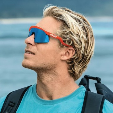 【OAKLEY】奧克力 Hydra OO9229 06 37mm 運動太陽眼鏡 橙色框/Prizm藍鏡片
