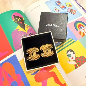 【日本中古】Vintage Chanel 80-90年代 香奈兒小鳥耳夾 原裝盒附