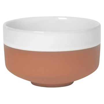 Now Designs 雙色赤陶圓碗 590ml容量 直徑12.5cm x 高8cm  白色  1個