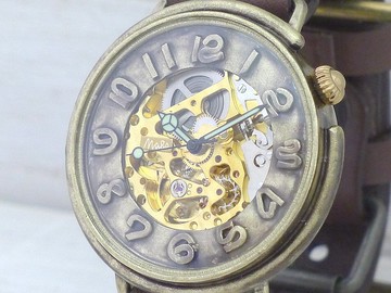 BAM044自動黃銅超大號42mm 3D數字索引手工工藝手錶BAM044