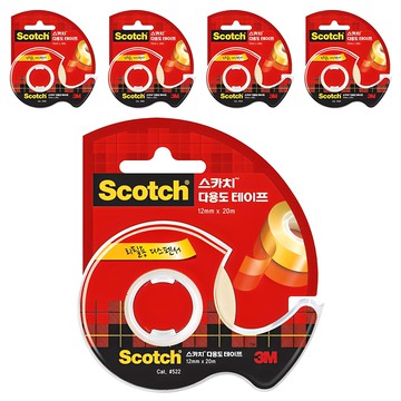 Scotch 多用途膠帶台 12mm x 20m 522  5個  透明