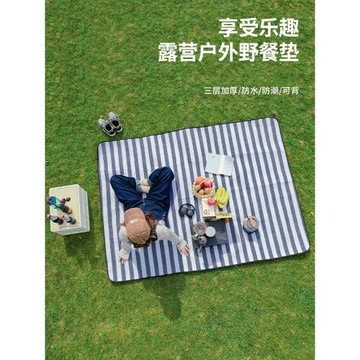 野餐墊防潮墊加厚加大號3米戶外便攜防水露營帳篷地墊踏春游墊子