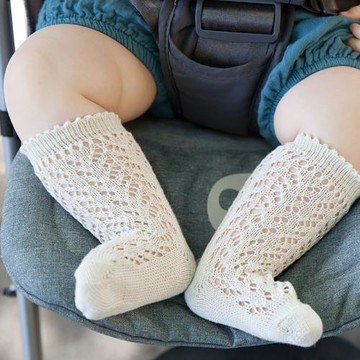 英國Next Red爆款寶寶鏤空中高長筒花邊襪嬰兒洋氣兒童襪子潮襪子