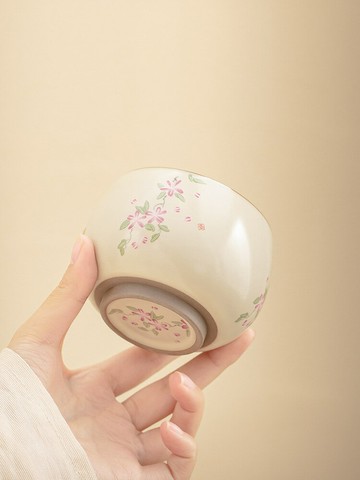 『百貨屋二號』仿宋汝窯米黃主人杯陶瓷大號茶杯品茗杯單茶碗個人杯功夫茶具茶杯