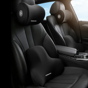 記憶棉汽車頭枕 汽車腰靠 汽車靠枕 汽車頸枕 車用護頸枕頭 車用腰墊 護腰墊 車用頭枕 靠腰【CQ0381】普特汽車精品