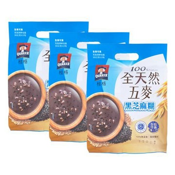 QUAKER桂格 100%全天然五麥 黑芝麻糊（10包）x3包