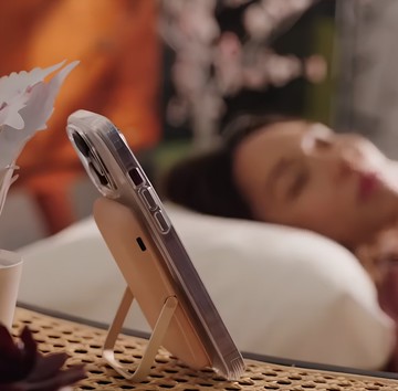 5000mAh 20W  Hoveo支架款磁吸行動電源支援MagSafe 粉色