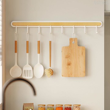 廚房掛鉤置物架櫥櫃省空間壁掛式用品廚具瀝水鍋鏟菜板排鉤收納架