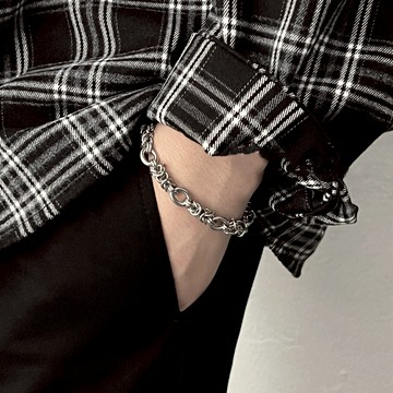 鈦鋼拼接纏繞手鍊 男生飾品 男生手鍊 龐克 嘻哈 男生飾品 不鏽鋼手鍊 手鍊男 飾品男 United Freak 432