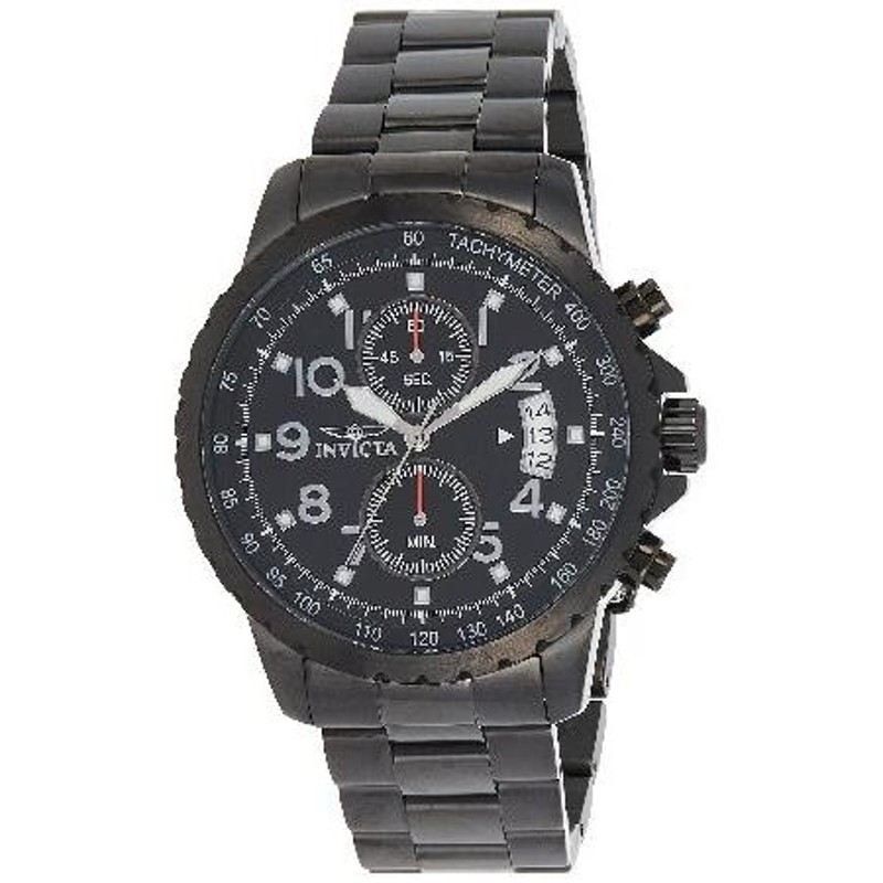 Invicta Men's 13787 Specialty Chronograph Black Dial Black Ion