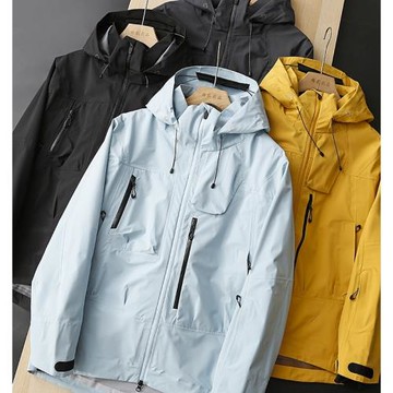 長鳳洲LT系全身壓膠工藝戶外防風防水連帽硬殼沖鋒衣夾克男滑雪服