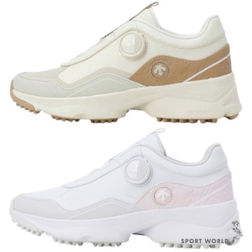 Descente 迪桑特 高爾夫球鞋 女鞋 BOA 旋鈕 米/白【運動世界】DQ32WLSH79-BEGG/DQ32WLSH79-LPKG
