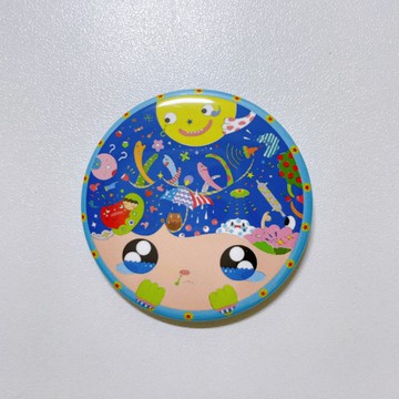 mimitofu's planet 大圓胸章 外星人2號 藍色