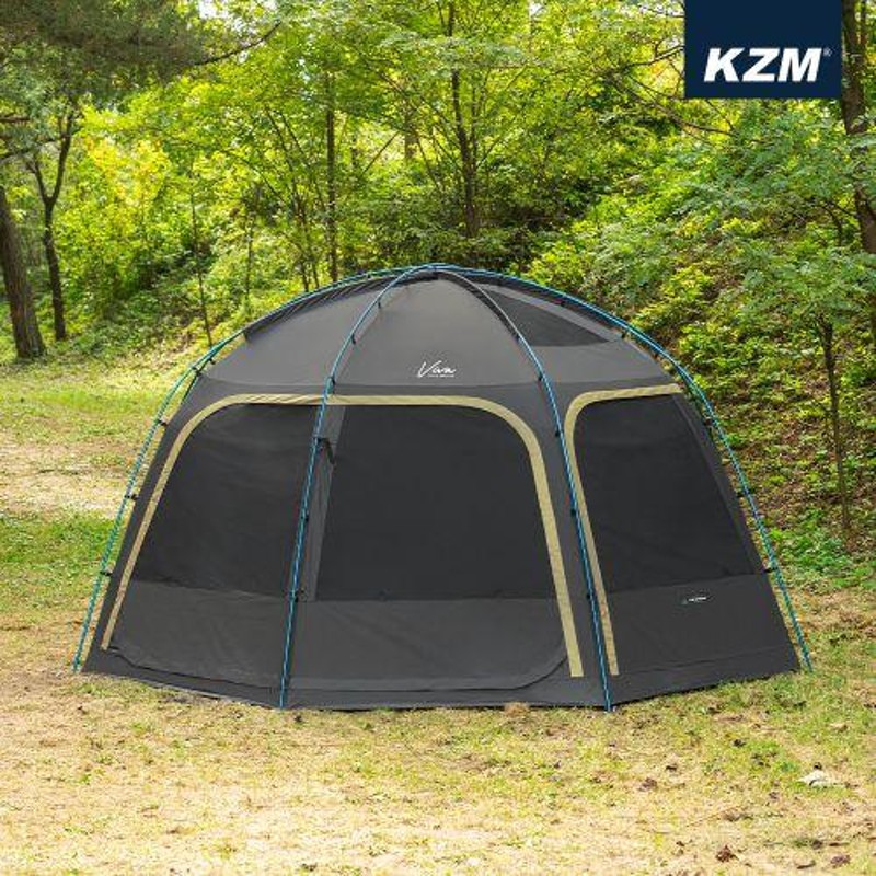 最新 KZM OUTDOOR ビバドームシェルターブラック 韓国テント