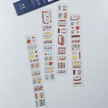 【12/20 後出貨】Pinkoi 世界設計師 PET 膠帶 第二彈 | 餅乾 | 1991w2992 | 亮面款・虛線裁切