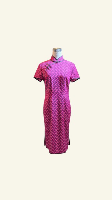 【VINTAGE 悅裳】新式改良復古旗袍  幾何夢影短款連身裙