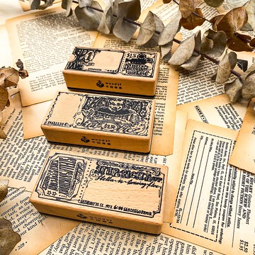 NO.SS011 入場時刻套組.A Admission Time Set.A /  櫸木印章