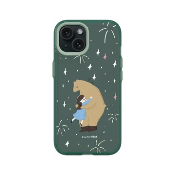 iPhone 15 Clear 憂墨綠 - 咻咻熊 XiuXiubear - 星塵
