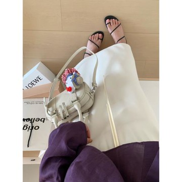 XFYSTYLE_緞面涼感防曬速干半身裙女夏季垂感抽繩中長款顯瘦A字裙