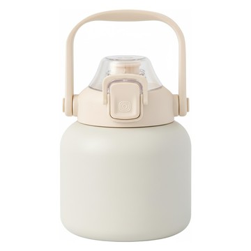 彈蓋手提304真空保溫瓶 大肚容量 304不鏽鋼內膽  顏色隨機  800ml  1個