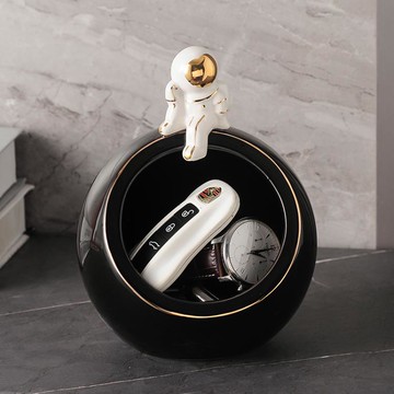 創意宇航員玄關鑰匙收納擺件桌面擺設客廳入戶雜物零食收納裝飾品 雙11全館免運