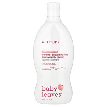 ATTITUDE, Baby Leaves®，嬰兒奶瓶清洗劑，無香型，23.7 液量盎司（700 毫升）