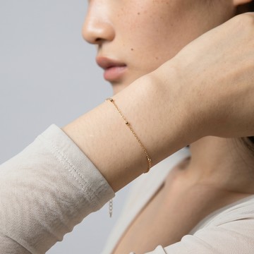 Haute｜14K金間隔點點手鍊