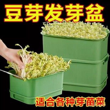 臺灣🙌8H出🔥育苗盤種植髮芽盆食品級家用豆芽機髮豆芽專用盆神器生黃綠豆芽罐