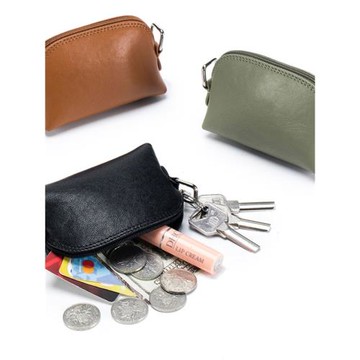 2023新款迷你貝殼零錢包多功能植鞣皮鑰匙收納包時尚百搭硬幣包