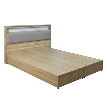 IHouse-日式匠心床頭+6分底 房間組兩件 單大3.5尺梧桐