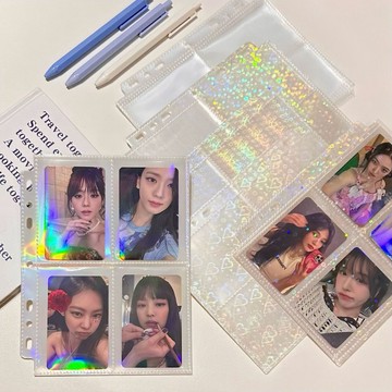 【台灣現貨 】卡冊 小卡冊內頁 活頁卡冊 小卡本 相簿內頁 相本 相片本 拉鍊卡冊 閃粉卡冊 兩種款式A5規格
