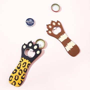 貓爪卡通可愛硅膠多功能開酒開瓶器啤酒瓶起瓶器起子創意冰箱貼