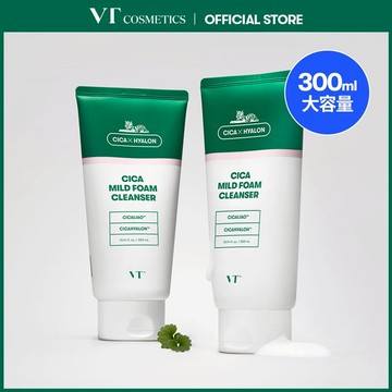 【VT】CICA 溫和泡沫潔面乳 300ml 溫和淨膚潔面泡沫 老虎積雪草 [官方旗艦店]