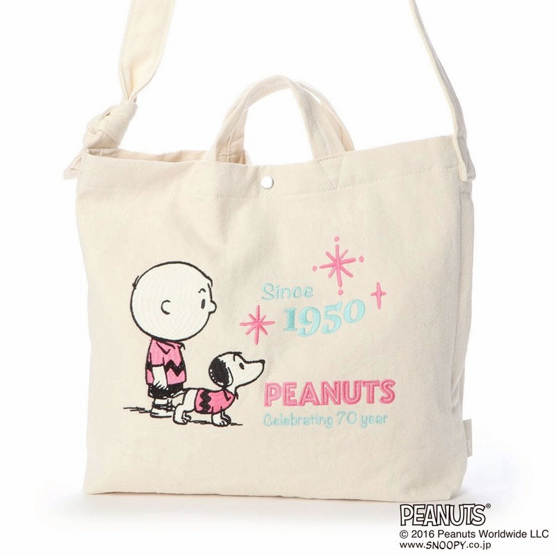 ルートート Rootote Snoopy スヌーピー キャンバス ショルダー 刺繍 トートバッグ トール 2waypeanuts 70years 通販 Lineポイント最大9 0 Get Lineショッピング