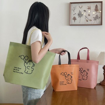 【可客製化LOGO】無紡布手提袋 不織布手提袋 服裝店購物袋 女裝包裝袋 環保袋 可印刷 可定做 自粘袋 服飾店提袋 購
