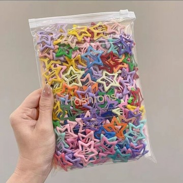 隔日達🌈在台現貨💎公主彩色多巴胺星星y2k髮夾側邊劉海髮卡可愛五角星bb夾子兒童【可開票】
