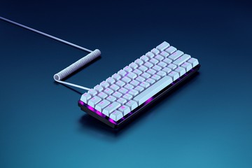 Razer PBT Keycap + Coiled Cable Upgrade Set - Mercury White
