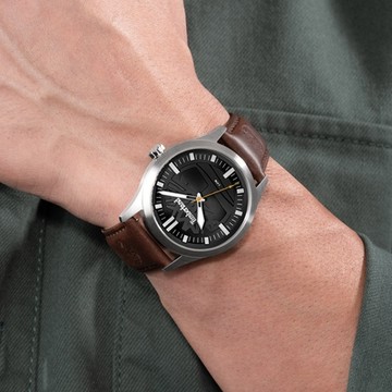 Timberland 天柏嵐 經典大三針石英腕錶-TDWGA0029602/42mm 咖啡色