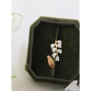 幸福歸來純銀鈴蘭戒指花朵原創設計植物禮物氣質情人節閨蜜女友