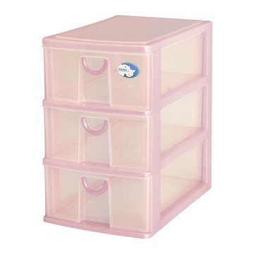 DOLEDO 抽屜盒 Set  粉色  3層
