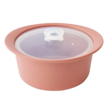 homehouse 矽膠微波蒸煮容器 1200毫升  1個  深粉色