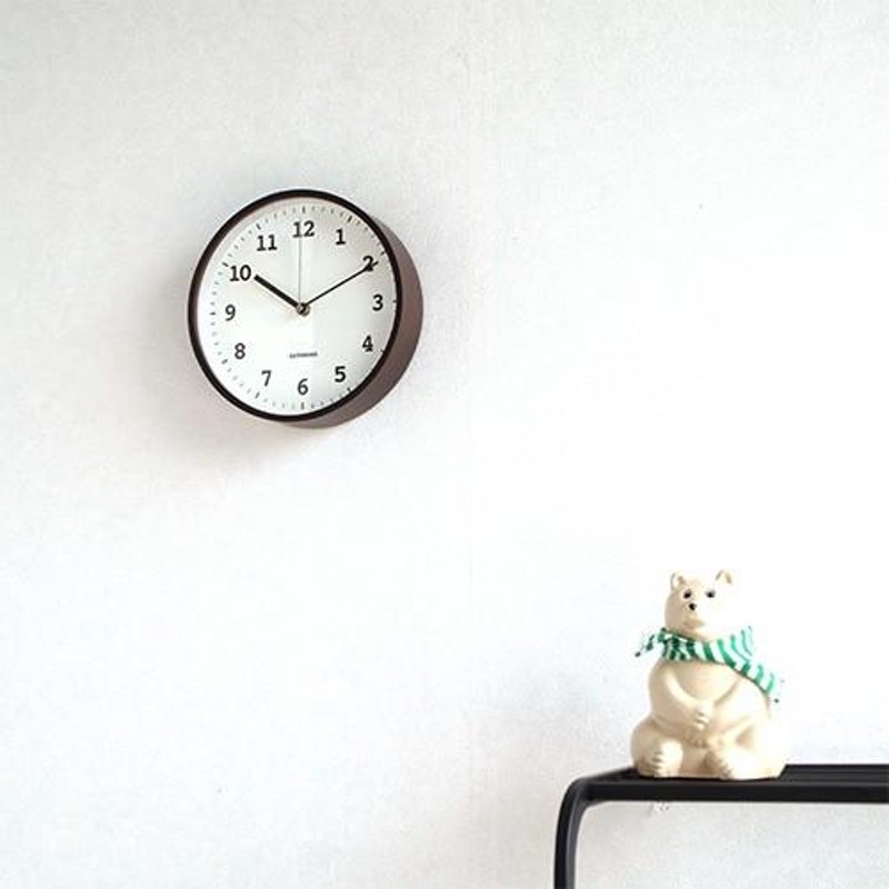 KATOMOKU plywood wall clock 15 電波時計 スイープ（連続秒針） km