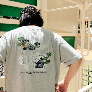 麻花灰貓島 T / 貓系枯山水