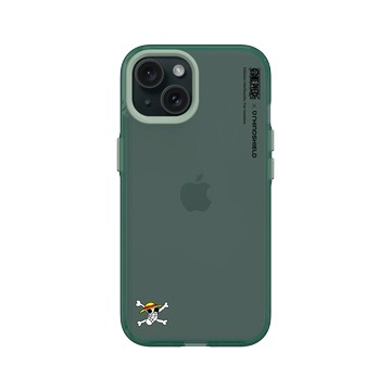 iPhone 15 Clear 憂墨綠 - 航海王 One Piece - 標誌系列-魯夫的海賊旗