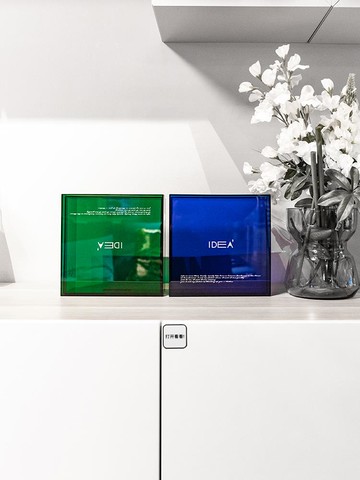 ins風亞克力儲物盒子防塵桌面整理盒雜志收納盒飾品化妝品置物盤