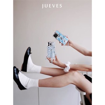 JUEVES星期四綁帶蝴蝶結蘋果17promax手機殼iphone15promax適用華為mate60pro軟殼全包14pro女16pro保護套16